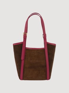 Handgemaakte schoudertas Olmo van su&egrave;de