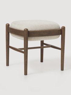 Gestoffeerde kruk Imara van eikenhout