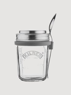 Ontbijtpot Kilner met lepel