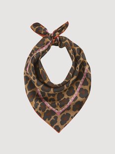 Dames zijden halsdoek Leopard