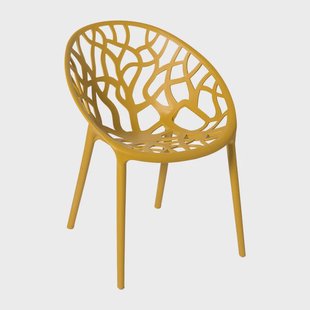 Stapelbare tuinstoel Palma - geel - 78.5x58x59.5 cm