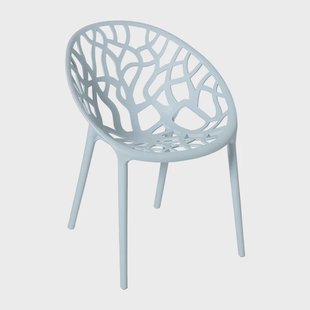 Stapelbare tuinstoel Palma - blauw - 78.5x58x59.5 cm