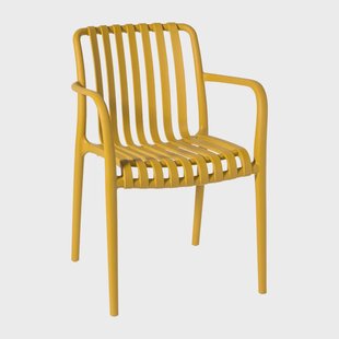 Tuinstoel Lea met armleuning - geel - 80.5x58x55 cm