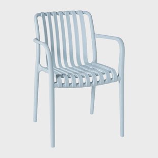 Tuinstoel Lea met armleuning - blauw - 80.5x58x55 cm