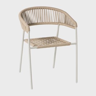 Tuinstoel gevlochten Capri - beige - 78x60.5x56 cm