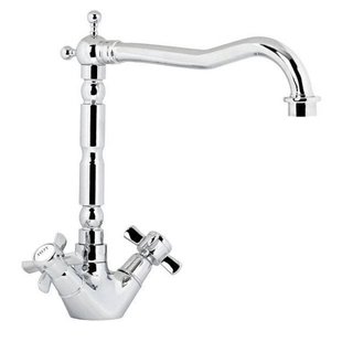 Keukenkraan Plieger James 1-Gats met Rechte Uitloop Chroom