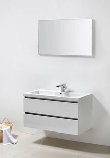 Onderkast Sanilux Trendline 100x47x50 cm Hoogglans Wit