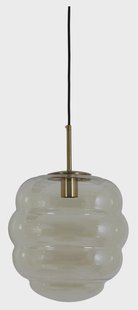 Light & Living Hanglamp 'Misty' 30cm, kleur Amber/Goud