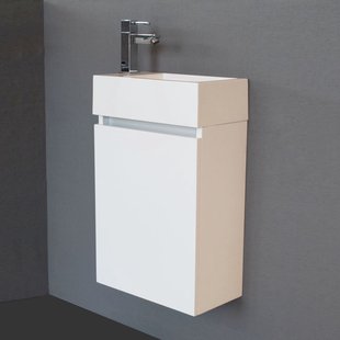 Fonteinkast Sanilux Trendline 40x22x63.5cm Linksdraaiend Antraciet