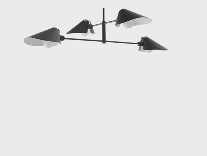 Bonnet SC91 kroonluchter zwart &Tradition - Eetkamer - Modern - Aluminium - Meerdere lampen
