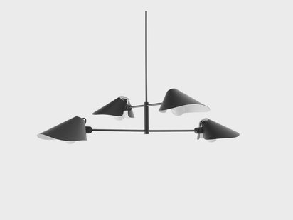 Bonnet SC92 kroonluchter zwart &Tradition - Eetkamer - Modern - Aluminium - Meerdere lampen