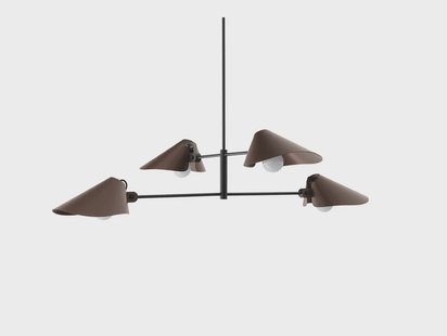 Bonnet SC93 kroonluchter brons/zwart &Tradition - Eetkamer - Modern - Aluminium - Meerdere lampen