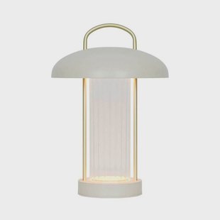 Nordlux LED tafellamp op batterijen Mirano, beige, hoogte 29 cm Metaal