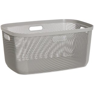 Leen Bakker - Wasmand Mesh - 45L - Polypropyleen - Taupe - 39x59x27 Cm