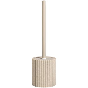 Leen Bakker - Toiletborstelhouder Nordic Beige - Polyresin - Taupe#Beige - 10.3x10.3x34.7 Cm