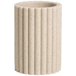Leen Bakker - Tandenborstelhouder Nordic Beige - Polyresin - Beige#Taupe - H11.4 Cm