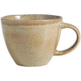 Leen Bakker - Mok Met Oor Nora - 380 Ml - Stoneware - Bruin - H8.3 Cm