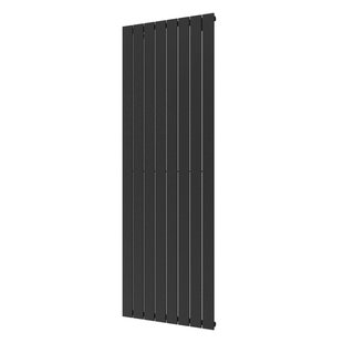 Plieger Cavallino Retto designradiator verticaal enkel middenaansluiting 1800x602mm 1205W zwart grafiet (black graphite) 7252992
