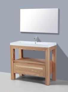 Badkamermeubelset Sanilux Trend Robusta 100x47x85 cm 2 Kraangaten Massief Eikenhout