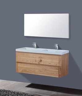 Badkamermeubelset Sanilux Senza Wood 120x47x50 cm Massief Eikenhout