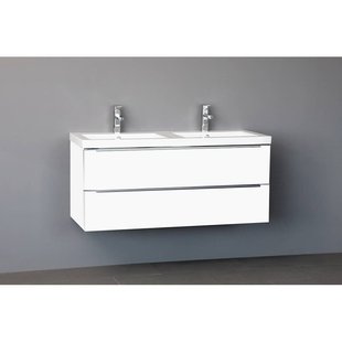 Badkamermeubelset Sanilux Senza Keramiek 120x47x50 cm Wit (0 of 2 kraangaten)