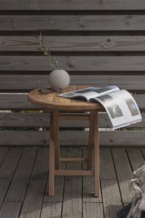 Nohr Ronde Outdoor Bijzettafel 'Amberia' Teakhout, 50cm