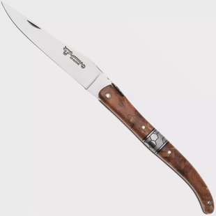 Laguiole en Aubrac Unique Piece 01-UP Full Handle, Beech Wood, Hand Carved Engravings, zakmes