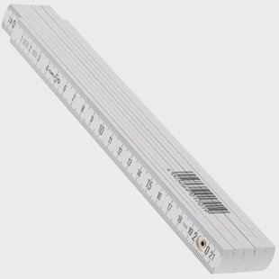 Stabila Plastic Folding Rule Type 1107 01701 kunststof duimstok wit, 2 m