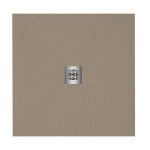 ZEZA Grade douchevloer - 80x80cm - antislip - antibacterieel - mineraalmarmer - vierkant - mat cream (taupe) 400000000000019574