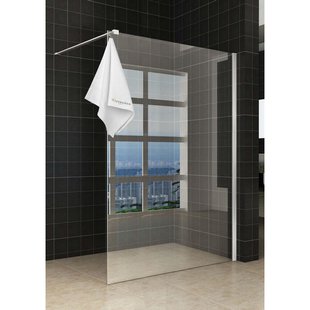 Wiesbaden Sita inloopdouche met handdoekhouder 110x200 cm chroom/8 mm helder glas met Nano coating 20.3407