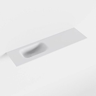 Mondiaz EDEN Wastafel - 81x23cm - links - solid surface - talc F501141Talc