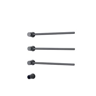 Rosani THREE Elektrische Handdoekradiator - 52x54x13cm - 30watt - gunmetal SW1381758