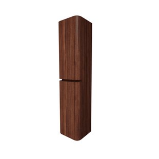 Saniclass Terra Hoge Kast - 170x35x40cm - afgeronde hoeken - 2 deuren - kastanje (walnoot) SW1418393