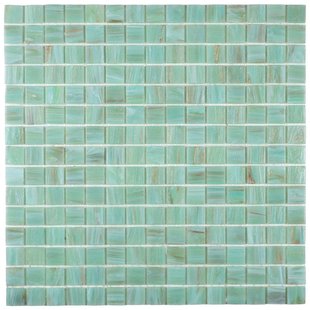 The Mosaic Factory Amsterdam Mozaïektegel - 32.2x32.2cm - wand en vloertegel - glans - aqua green GMG122