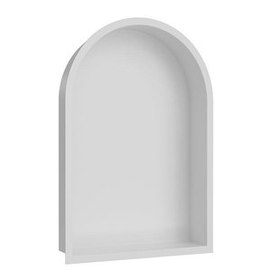Wiesbaden Demis Inbouwnis - 30x45x7cm - rondboog - mat wit 33.2142