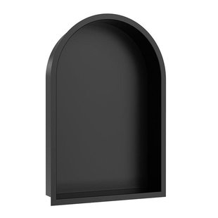 Wiesbaden Demis Inbouwnis - 30x45x7cm - rondboog - mat zwart 33.2141