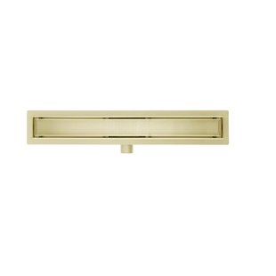 Adema Ralo douchegoot - 80cm - met rooster - met flens - geborsteld Goud SW1408486 / SW1408504