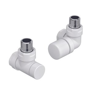 Zehnder kranenset type G deco radiatorkraan re RAL9016 wit 838981