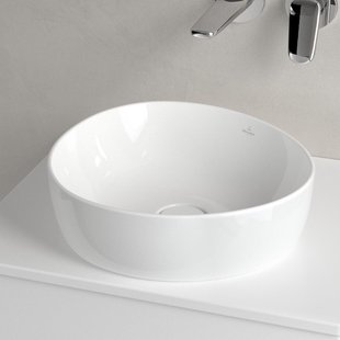 Villeroy & Boch Antao Opzetwastafel - 400 x 395 x 146 mm - Wit Alpin CeramicPlus - zonder overloop 4a7240r1