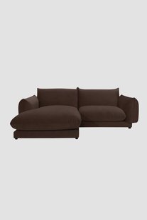 Countess 3-zits bank chaise longue links Royal Cacao