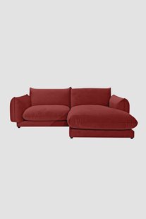 Countess 3-zits bank chaise longue rechts Royal Bordeaux