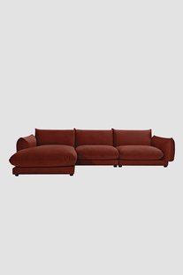 Countess 4-zits bank chaise longue links Royal Copper