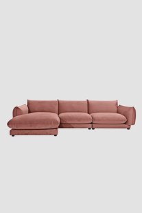 Countess 4-zits bank chaise longue links Royal Blush