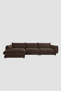 Countess 4-zits bank chaise longue links Royal Cacao