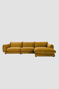 Countess 4-zits bank chaise longue rechts Royal Gold