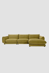 Countess 4-zits bank chaise longue rechts Royal Pistachio