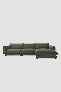 Countess 4-zits bank chaise longue rechts Royal Hunter