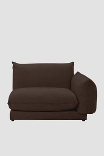 Countess stoel hoekelement rechts Royal Cacao