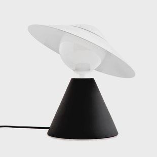 Fante LED tafellamp, zwart, 2.700 K Stilnovo - Woonkamer - Designer - Kunststof - Met lampenkap