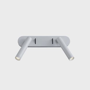 Point LED wandlamp, wit, breedte 25 cm, 2-lamps ANTIDARK - Slaapkamer - Modern - Metaal - Meerdere lampen